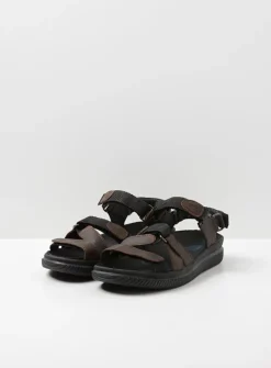 Wolky Action Lady - bruin gevet leer<DAMES Sandalen