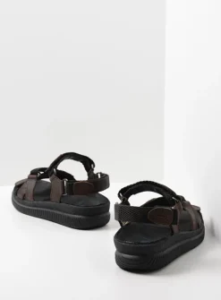 Wolky Action Lady - bruin gevet leer<DAMES Sandalen