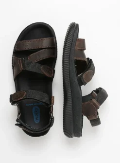 Wolky Action Lady - bruin gevet leer<DAMES Sandalen