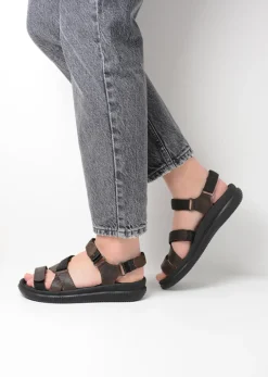 Wolky Action Lady - bruin gevet leer<DAMES Sandalen