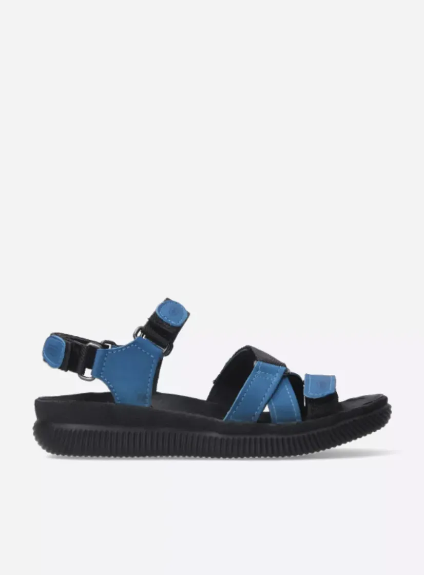 Wolky Action Lady - jeans gevet leer<DAMES Sandalen