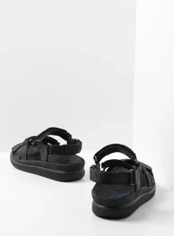 Wolky Action Lady - zwart gevet leer<DAMES Sandalen