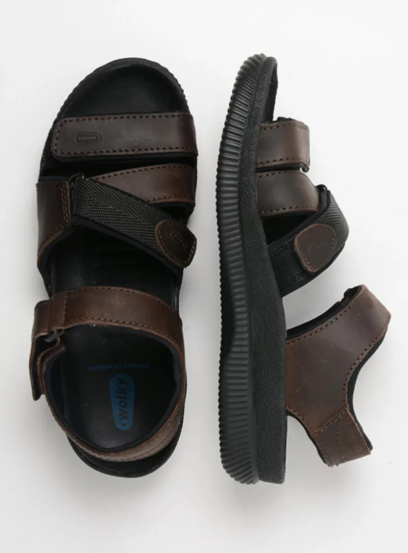 Wolky Active Men - bruin gevet leer<Heren Sandalen Voor Heren