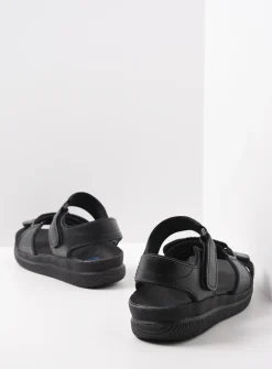 Wolky Active Men - zwart gevet leer<Heren Sandalen Voor Heren