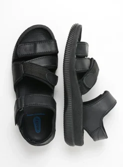 Wolky Active Men - zwart gevet leer<Heren Sandalen Voor Heren