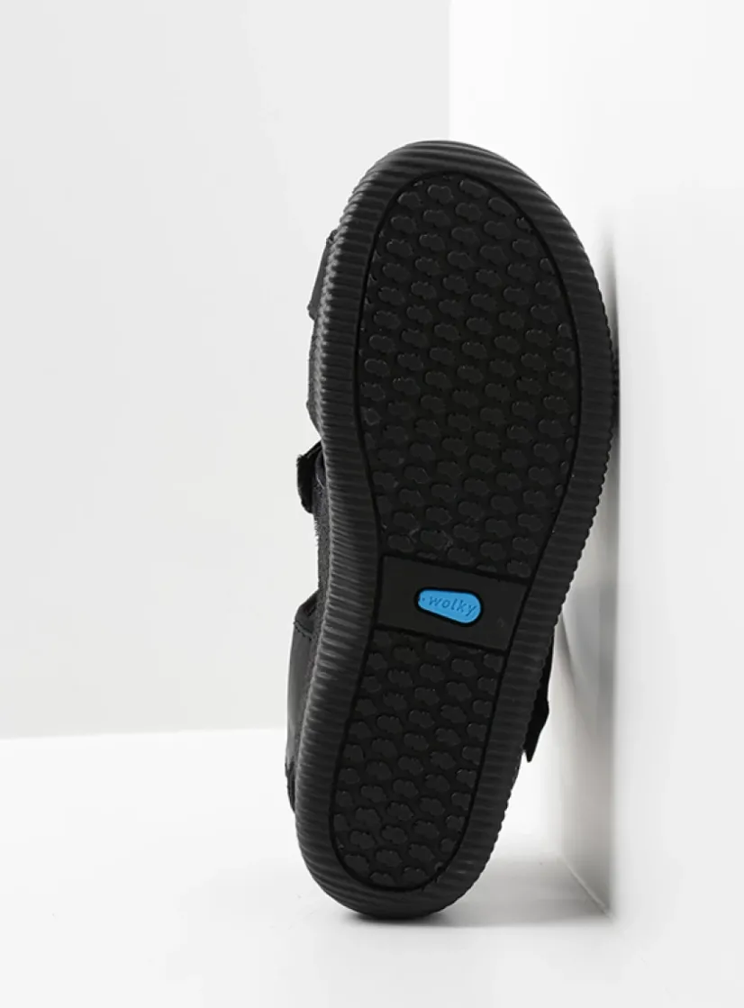 Wolky Active Men - zwart gevet leer<Heren Sandalen Voor Heren