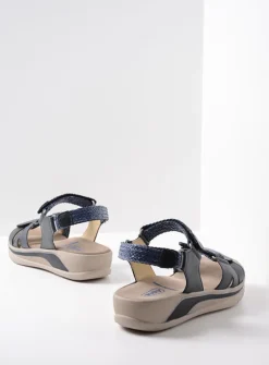 Wolky Acula - blauw leer<DAMES Sandalen