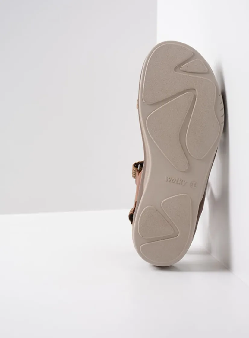 Wolky Acula - cognac leer<DAMES Sandalen