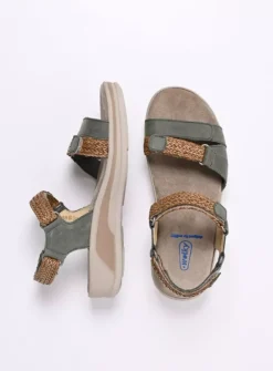 Wolky Acula - saliegroen nubuck<DAMES Sandalen