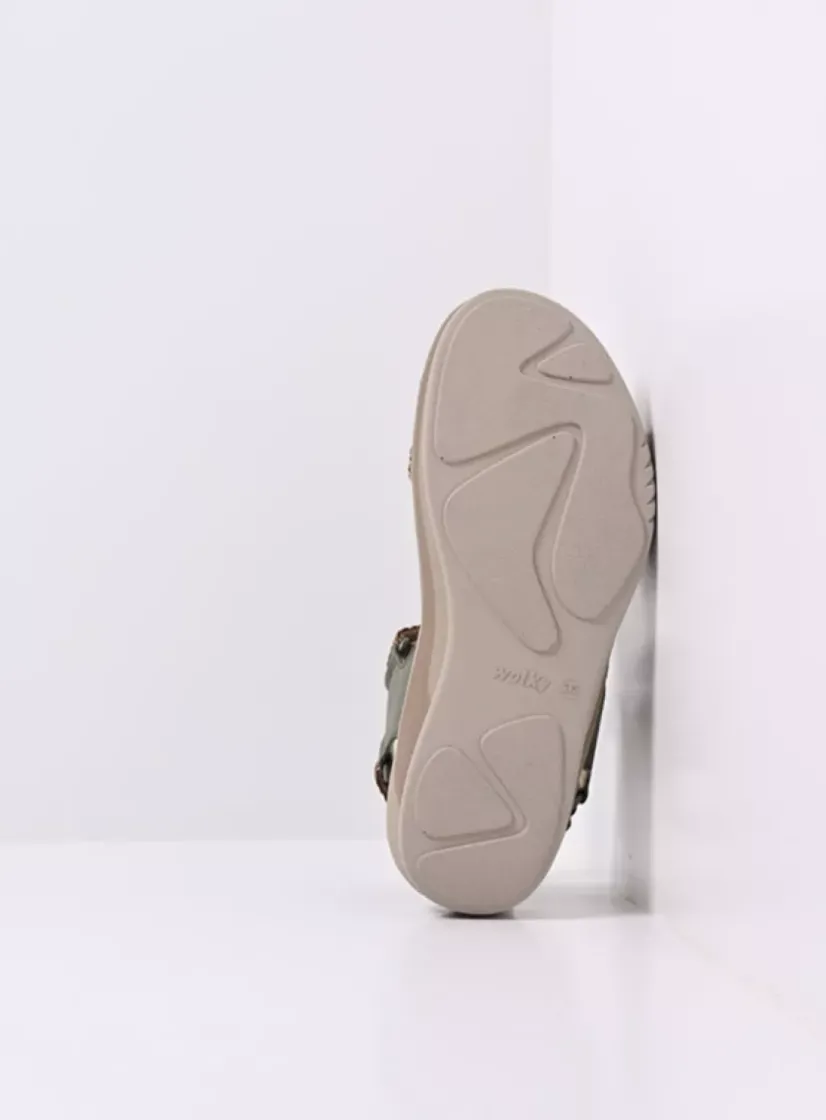 Wolky Acula - saliegroen nubuck<DAMES Sandalen