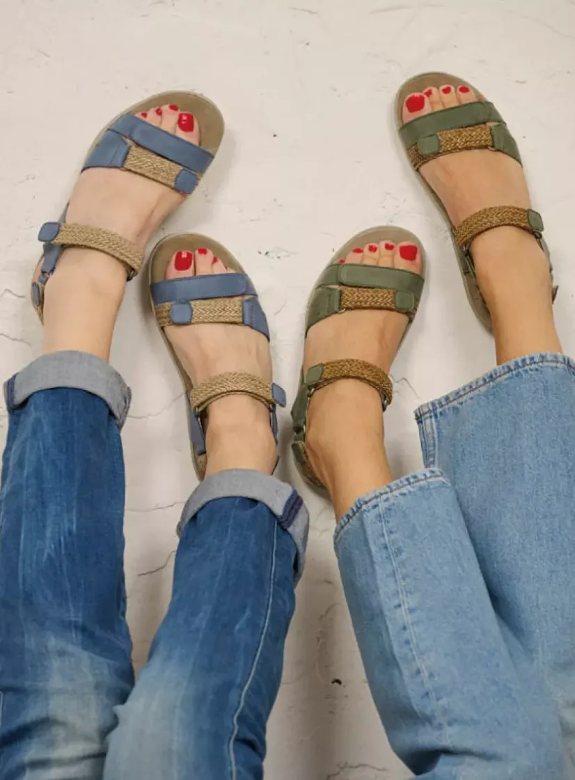 Wolky Acula - saliegroen nubuck<DAMES Sandalen