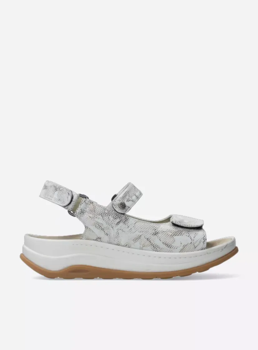 Wolky Adura - beige bloemen leer<DAMES Sandalen