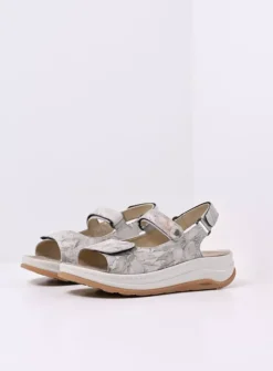 Wolky Adura - beige bloemen leer<DAMES Sandalen