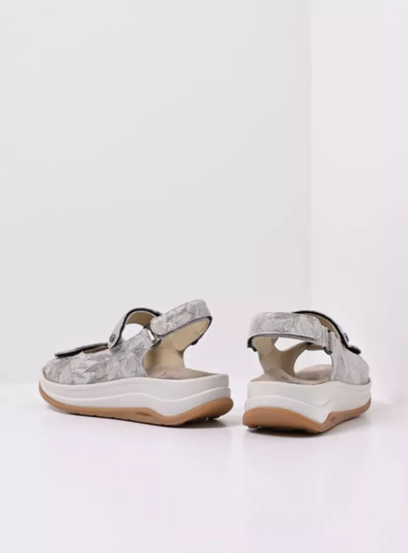 Wolky Adura - beige bloemen leer<DAMES Sandalen