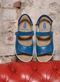 Wolky Adura - blauw effectleer<DAMES Sandalen