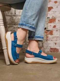 Wolky Adura - blauw effectleer<DAMES Sandalen