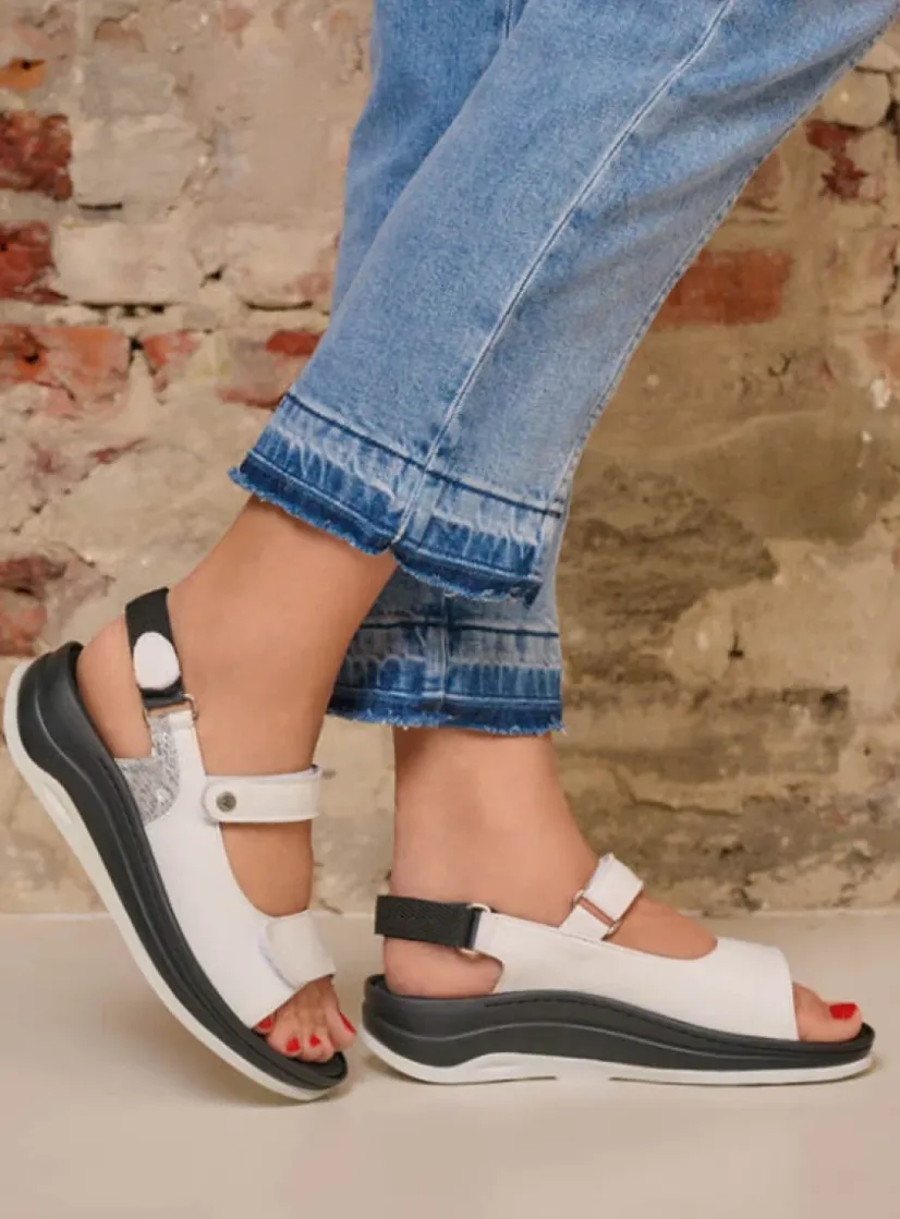 Wolky Adura - wit leer<DAMES Sandalen