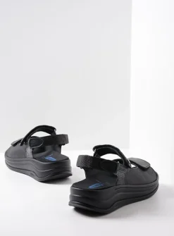 Wolky Adura - zwart leer<DAMES Sandalen