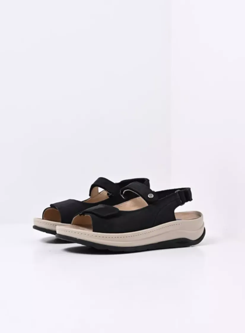 Wolky Adura - zwart nubuck<DAMES Sandalen