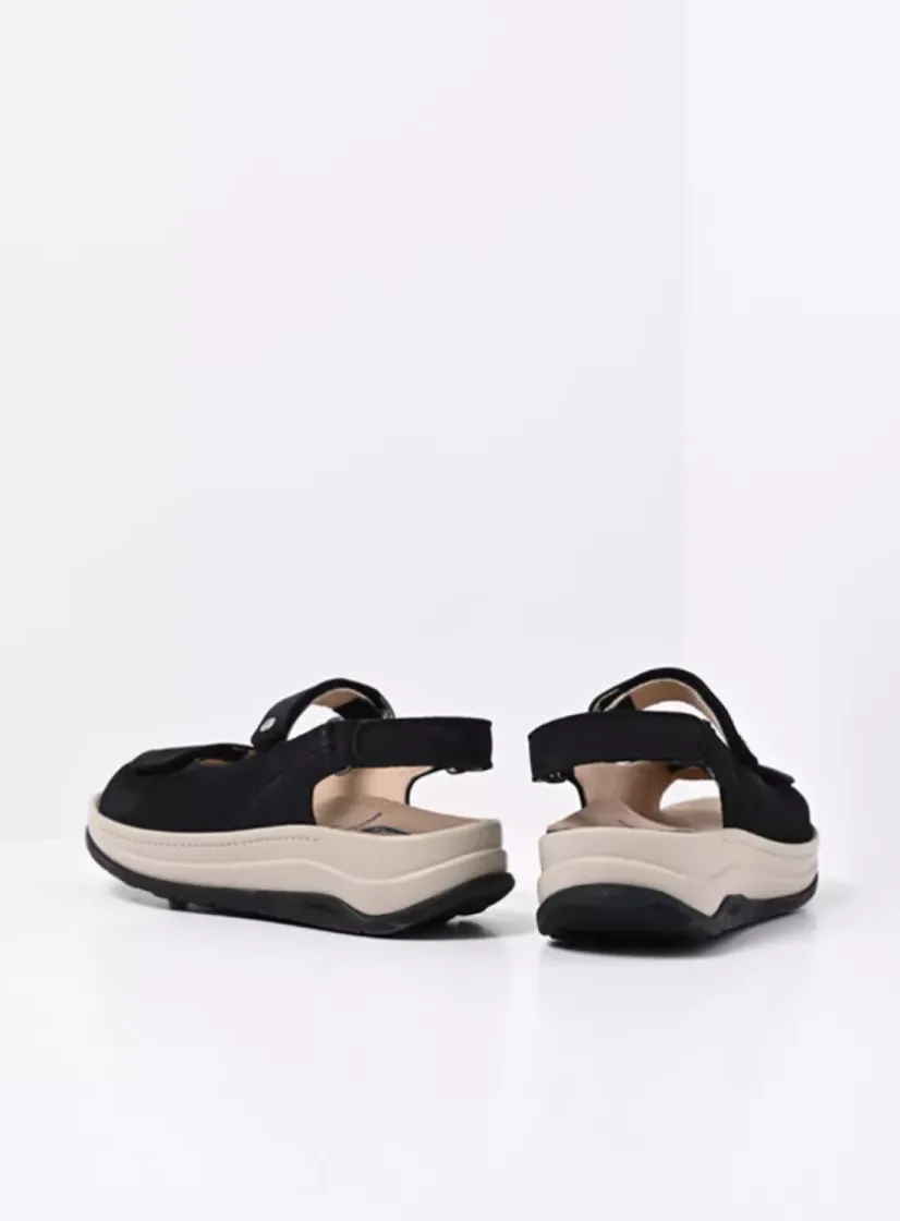 Wolky Adura - zwart nubuck<DAMES Sandalen