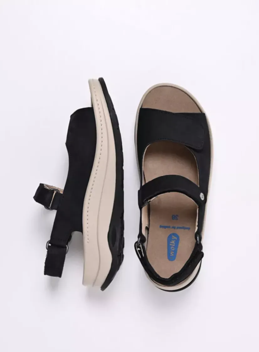 Wolky Adura - zwart nubuck<DAMES Sandalen