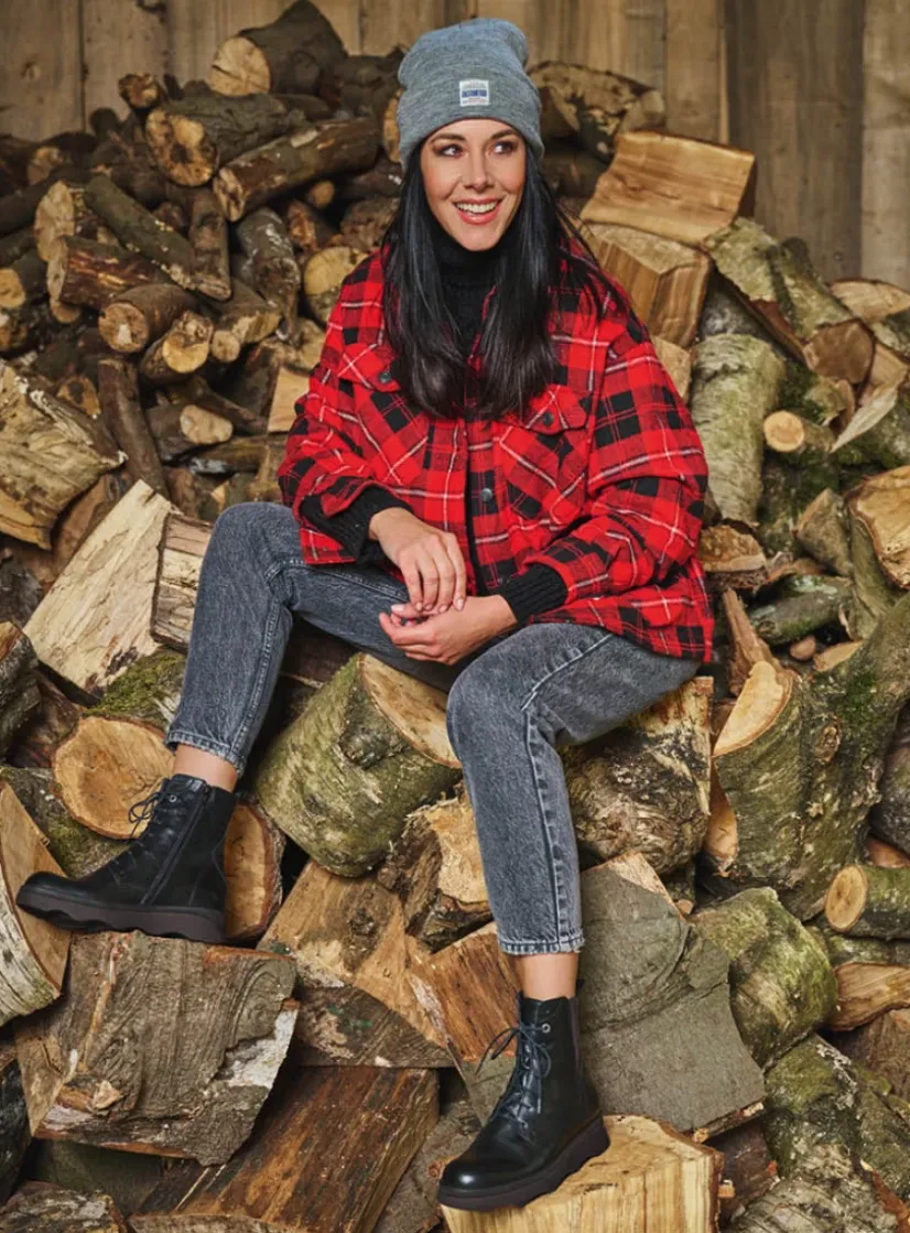 Wolky Akita - zwart leer<DAMES Veterlaarzen|Herfst/Winter