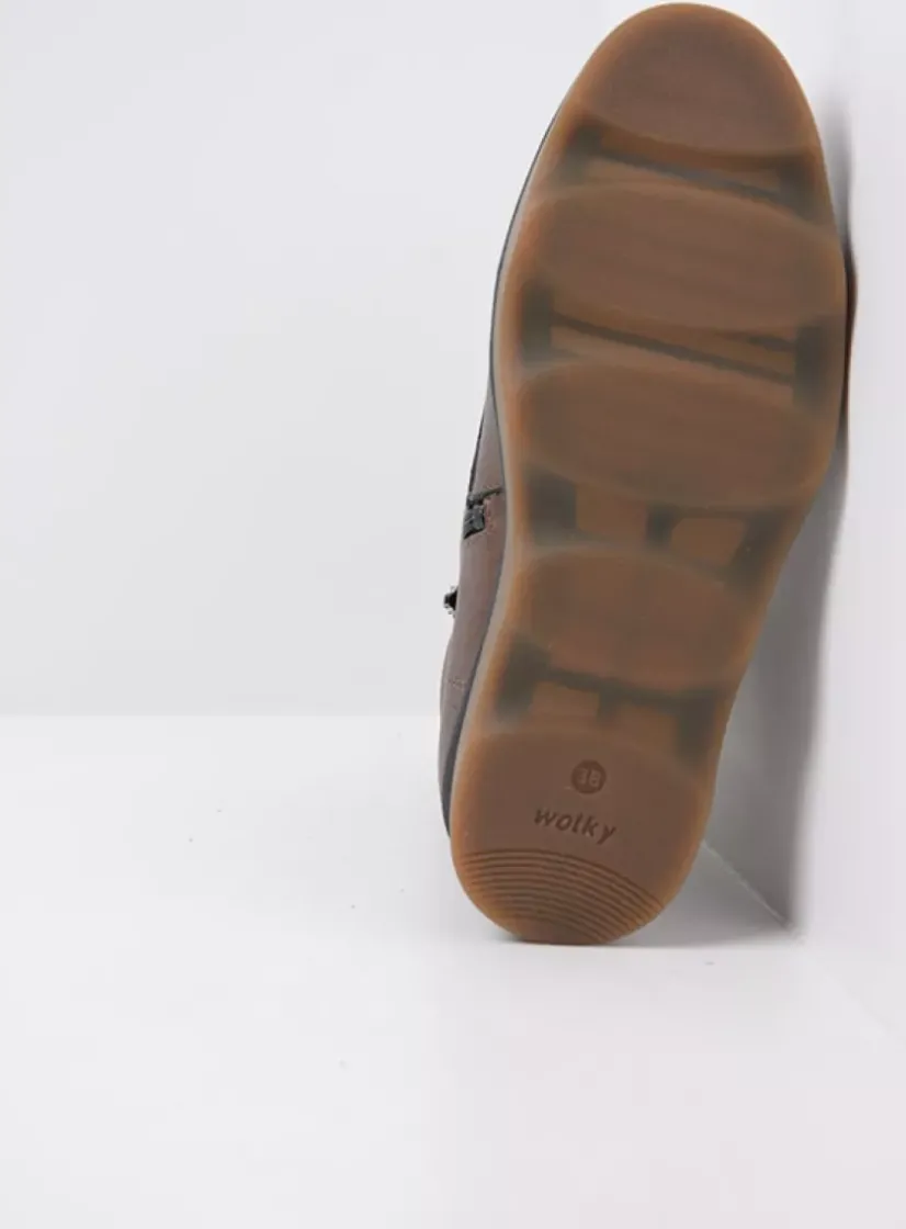 Wolky Akita HV - brons leer<DAMES Veterlaarzen|Herfst/Winter
