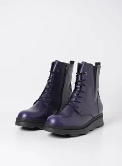 Wolky Akita HV - paars leer<DAMES Veterlaarzen|Herfst/Winter