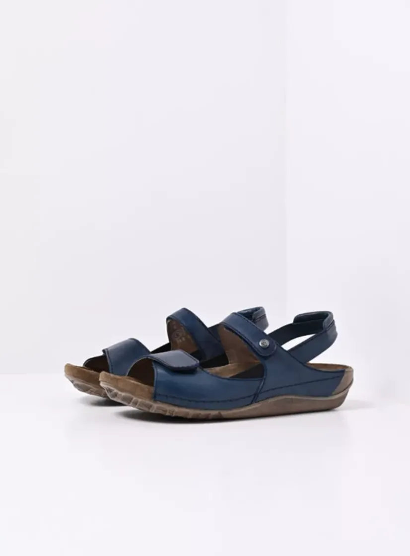 Wolky Alberta - denim leer<DAMES Sandalen