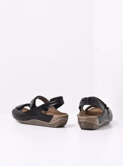 Wolky Alberta - zwart leer<DAMES Sandalen