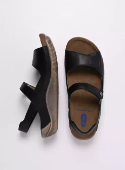 Wolky Alberta - zwart leer<DAMES Sandalen