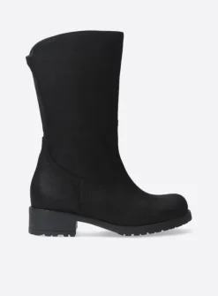 Wolky Ansina F2F - zwart nubuck<DAMES Halfhoge Laarzen|Herfst/Winter