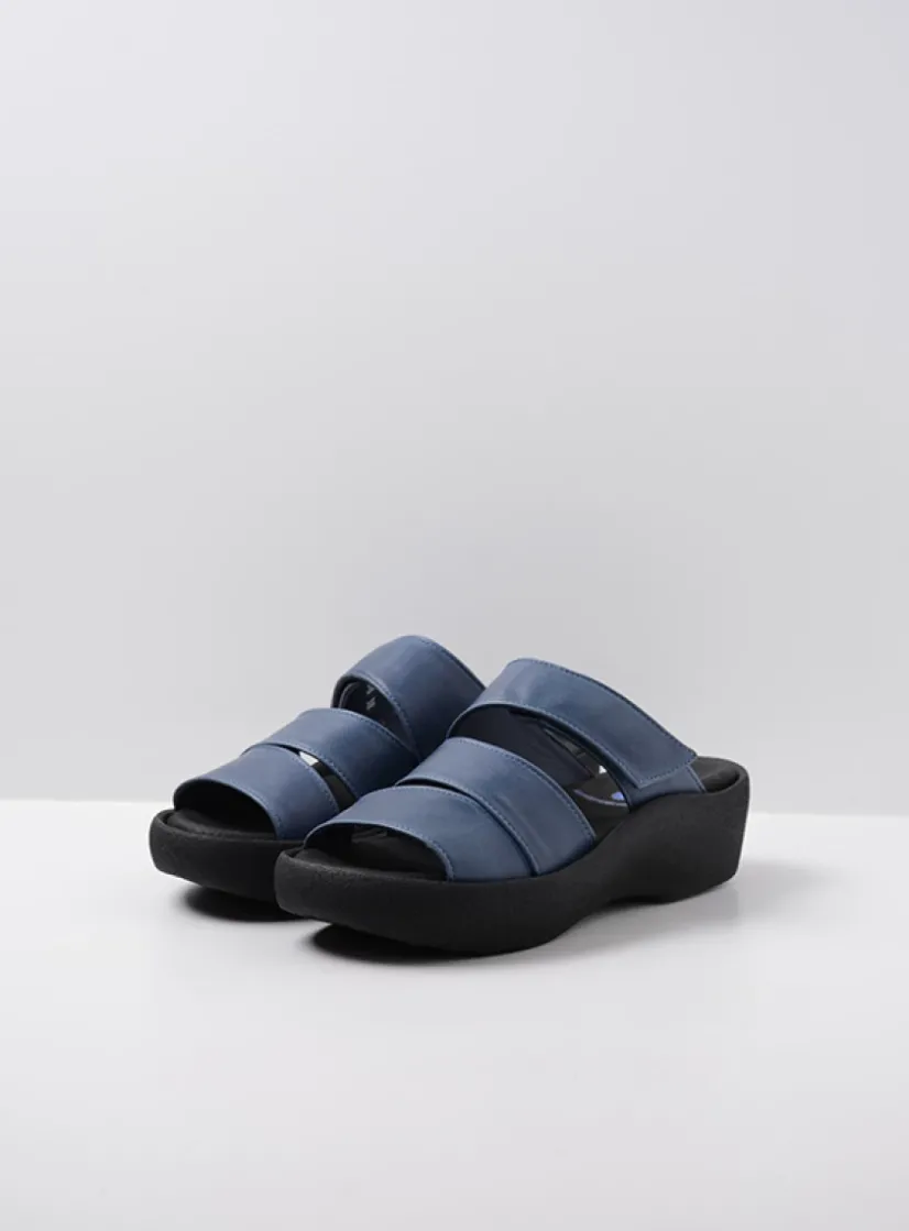 Wolky Aporia - jeans leer<DAMES Slippers