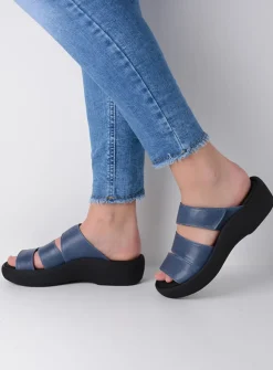 Wolky Aporia - jeans leer<DAMES Slippers