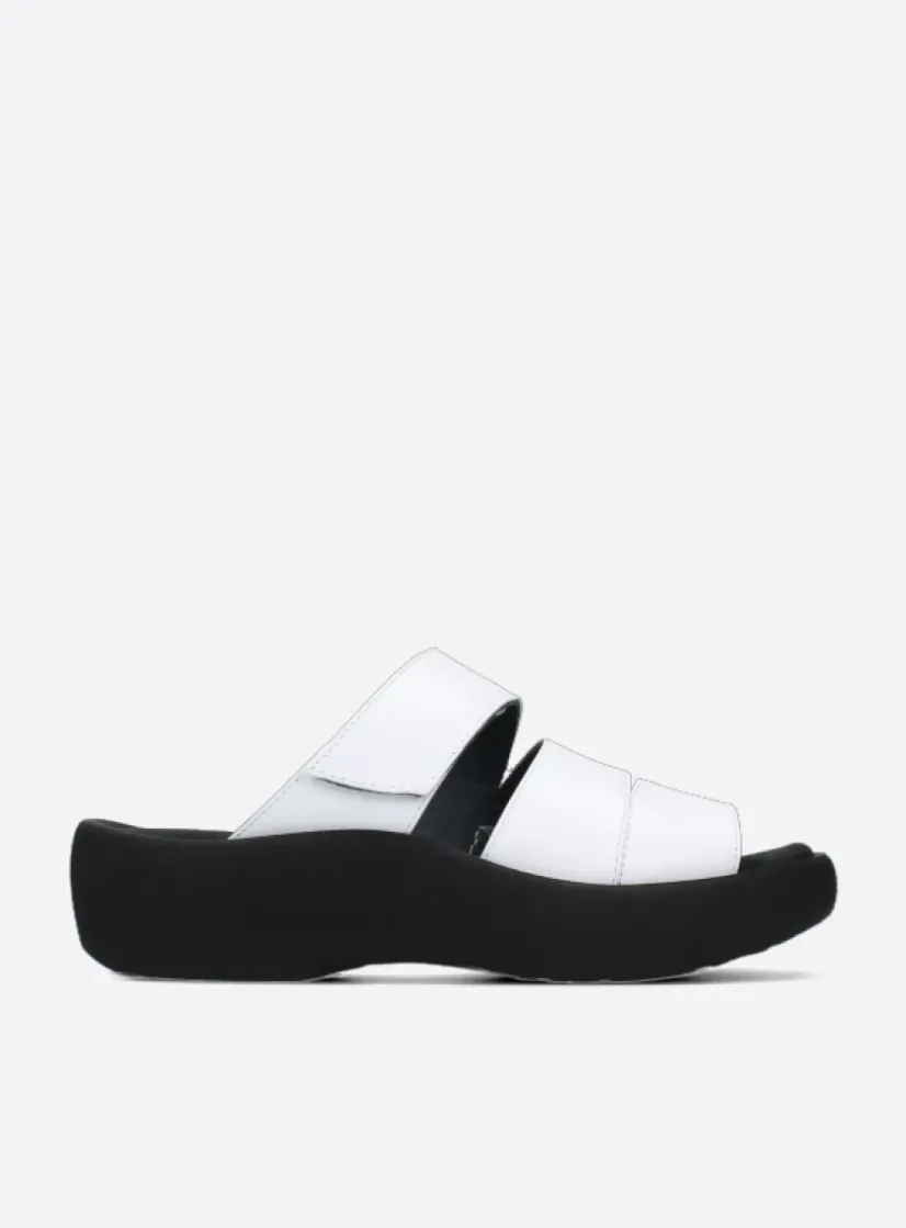 Wolky Aporia - wit leer<DAMES Slippers