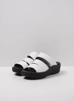 Wolky Aporia - wit leer<DAMES Slippers
