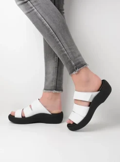 Wolky Aporia - wit leer<DAMES Slippers