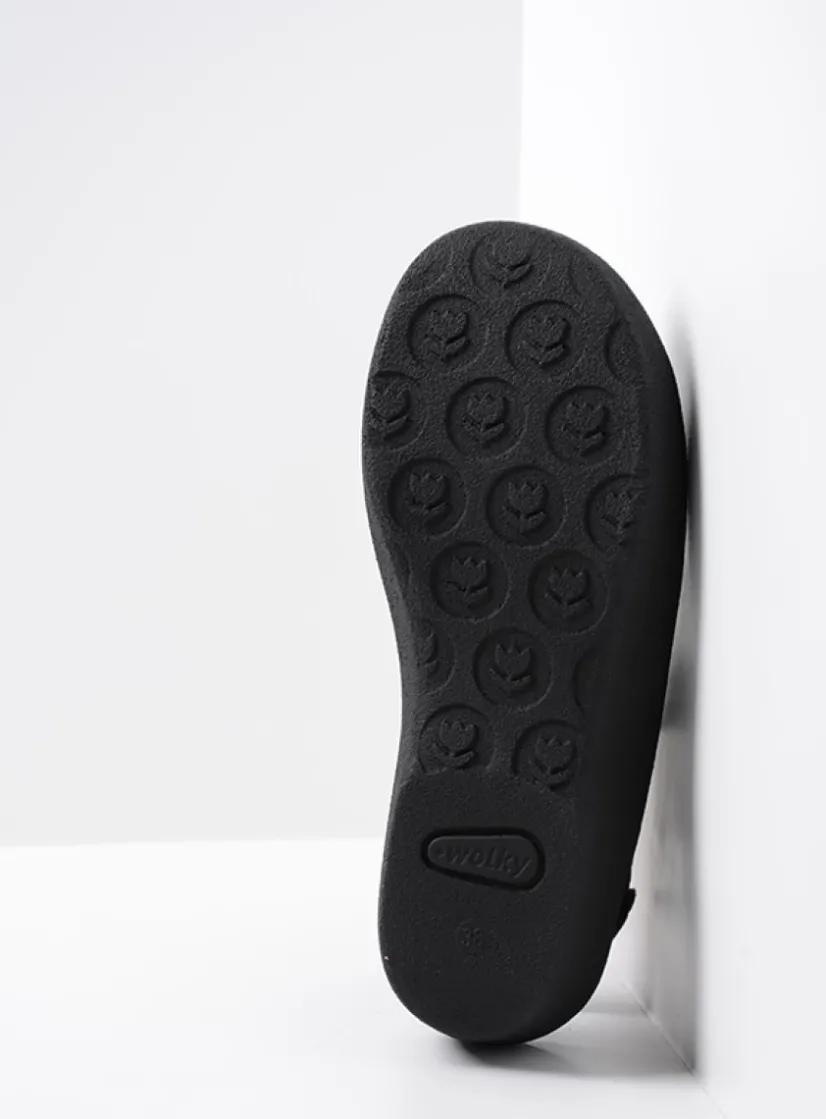 Wolky Aporia - zwart/blauw suede<DAMES Slippers
