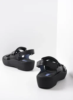 Wolky Avalon - zwart leer<DAMES Sandalen