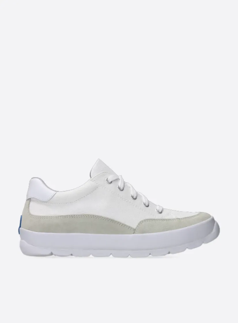 Wolky Babati - ijswit canvas/suede<DAMES Lage Veterschoenen|Sneakers