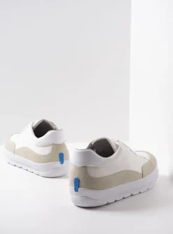 Wolky Babati - ijswit canvas/suede<DAMES Lage Veterschoenen|Sneakers