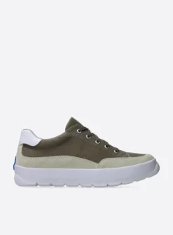 Wolky Babati - kaki canvas/suede<DAMES Lage Veterschoenen|Sneakers