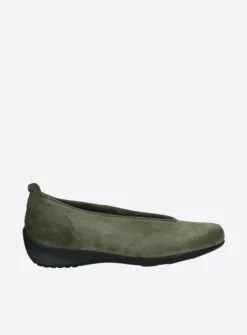 Wolky Ballet - taupe suede<DAMES Instappers