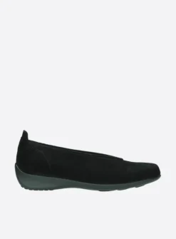 Wolky Ballet - zwart suede<DAMES Instappers