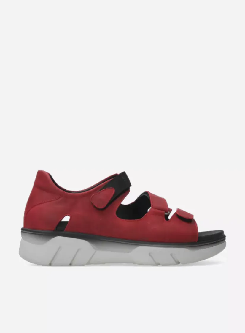 Wolky Blaze - rood nubuck<DAMES Sandalen