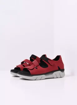 Wolky Blaze - rood nubuck<DAMES Sandalen