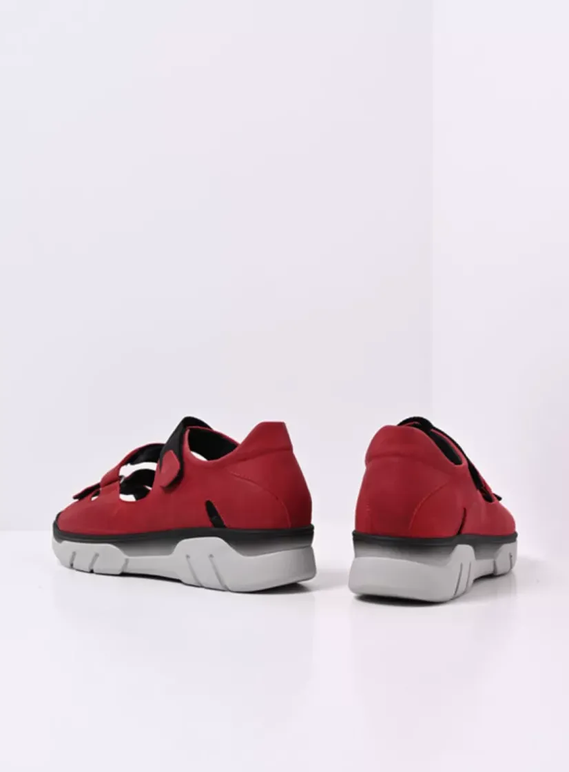 Wolky Blaze - rood nubuck<DAMES Sandalen