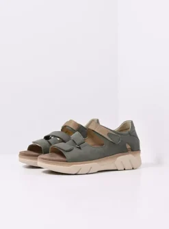 Wolky Blaze - saliegroen nubuck<DAMES Sandalen