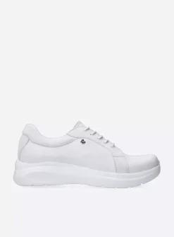 Wolky Blitz - wit effectleer<DAMES Lage Veterschoenen|Sneakers