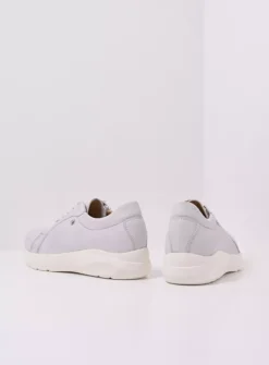 Wolky Blitz - wit effectleer<DAMES Lage Veterschoenen|Sneakers